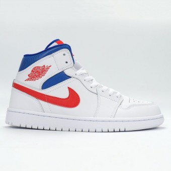 Air Jordan 1 Retro Mid 2021 - Chaussure Nike Baskets Jordan Pas Cher Pour Homme BQ6472-164 Blanc Orange