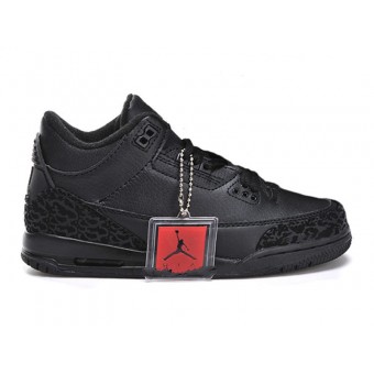 Air Jordan 3 Retro - Basket Jordan Pas Cher Chaussure Pour Petit Garcon Noir