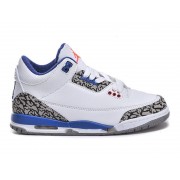 Air Jordan 3 Retro - Basket Jordan Pas Cher Chaussure Pour Petit Garcon Blanc/Gris