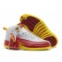 Air Jordan 12 Retro Chaussures Jordan Basket Pour Homme Blanc/Rouge/Jaune