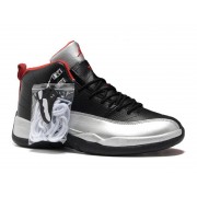 Air Jordan 12 Retro Chaussures Jordan Basket Pour Homme Noir/Argent/Rouge