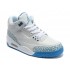 Air Jordan 3 Retro - Basket Jordan Pas Cher Chaussure Pour Femme Blanc/Bleu