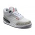 Air Jordan 3 Retro - Basket Jordan Pas Cher Chaussure Pour Femme Blanc/Gris