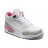 Air Jordan 3 Retro - Basket Jordan Pas Cher Chaussure Pour Femme/Fille Blanc/Pink