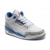 Air Jordan 3 Retro - Basket Jordan Pas Cher Chaussure Pour Femme Blanc/Bleu/Rouge