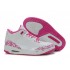 Air Jordan 3 Retro - Basket Jordan Pas Cher Chaussure Pour Femme/Fille Blanc/Pink