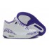 Air Jordan 3 Retro - Basket Jordan Pas Cher Chaussure Pour Femme/Fille Blanc/Violet