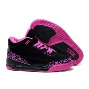 Air Jordan 3 Retro - Jordan Basket Pas Cher Chaussure Pour Femme Anti-fourrure/Noir/Rose