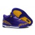 Air Jordan 3 Retro - Jordan Basket Pas Cher Chaussure Pour Femme Anti-fourrure/Jaune/Violet