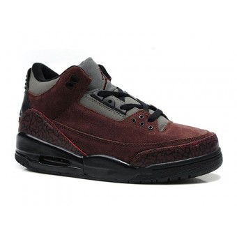 Air Jordan 3 Retro - Basket Jordan Anti-Fourrure Chaussures Pas Cher Pour Homme Brun