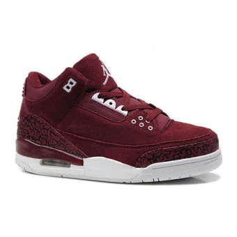 Air Jordan 3 Retro - Basket Jordan Anti-Fourrure Chaussures Pas Cher Pour Homme Rouge