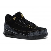 Air Jordan 3 Retro - Basket Jordan Anti-Fourrure Chaussures Pas Cher Pour Homme Toute Noir