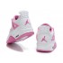 Air Jordan 4 Retro - Basket Jordan Chaussures Pas Cher Pour Femme Blanc/Pink