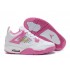 Air Jordan 4 Retro - Basket Jordan Chaussures Pas Cher Pour Femme Blanc/Pink