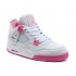 Air Jordan 4 Retro - Basket Jordan Chaussures Pas Cher Pour Femme Pink/Blanc