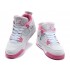 Air Jordan 4 Retro - Basket Jordan Chaussures Pas Cher Pour Femme Pink/Blanc