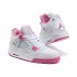 Air Jordan 4 Retro - Basket Jordan Chaussures Pas Cher Pour Femme Pink/Blanc