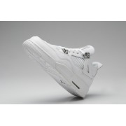 Air Jordan 4 Retro - Basket Jordan Chaussures Pas Cher Pour Femme Blanc