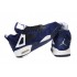 Air Jordan 4 Retro Anti-Fourrure Chaussures Jordan Pas Cher Pour Femme Deep Bleu/Blanc