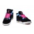 Air Jordan 4 Retro Anti-Fourrure Chaussures Jordan Pas Cher Pour Femme Noir/Pink/Blanc