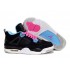 Air Jordan 4 Retro Anti-Fourrure Chaussures Jordan Pas Cher Pour Femme Noir/Pink/Blanc