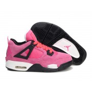 Air Jordan 4 Retro Anti-Fourrure Chaussures Jordan Pas Cher Pour Femme Pink/Noir