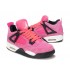 Air Jordan 4 Retro Anti-Fourrure Chaussures Jordan Pas Cher Pour Femme Pink/Noir