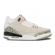 Air Jordan 3 Retro - Basket Jordan Anti-Fourrure Chaussures Pas Cher Pour Homme Beige/Rouge