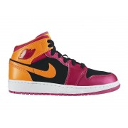 Air Jordan I/AJ1 Mid (GS) - Nike Air Jordan Baskets Pas Cher Chaussure Pour Femme/Fille