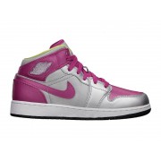 Air Jordan I/AJ1 Mid (GS) - Nike Air Jordan Baskets Pas Cher Chaussure Pour Femme/Fille