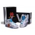 Air Jordan 7 Retro Chaussures Pour Femme Blanc/Gris/Bleu jordan 7 bordeaux